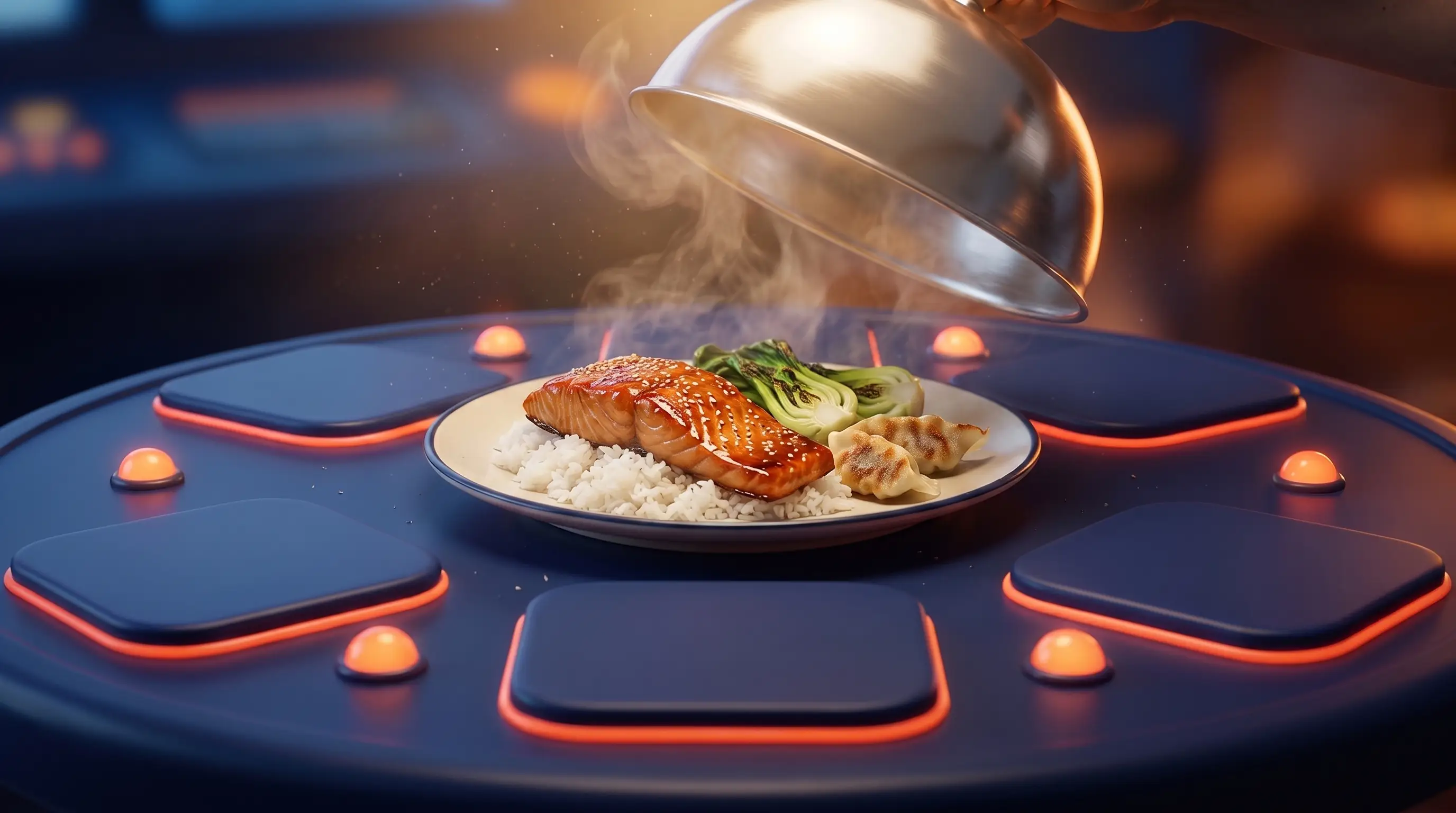 Teriyaki salmon plate